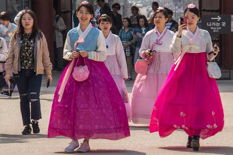 Image of Schoolgirls in Traditional Dress 